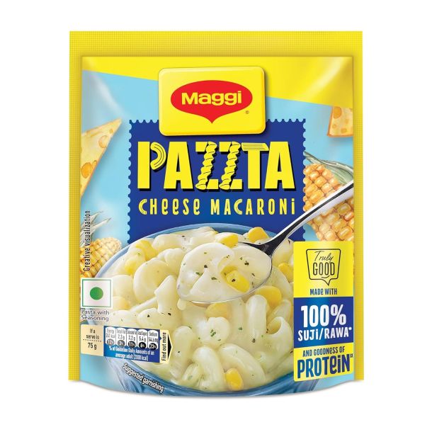 PAZZTA MAGGI Instant Pasta- Cheese Macaroni, 75 G Pouch,Vegetarian