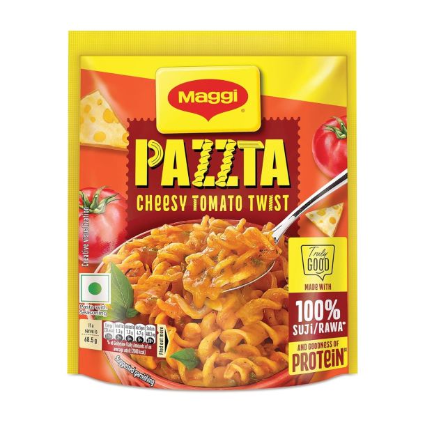 PAZZTA Maggi Instant Pasta - Cheesy Tomato Twist, 68.5 G Pouch,Vegetarian